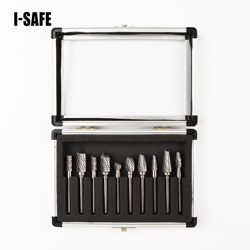 10pcs/set Carbide Rotary Files Die Grinder Burr Bit Double Cut Carbide Burr Set