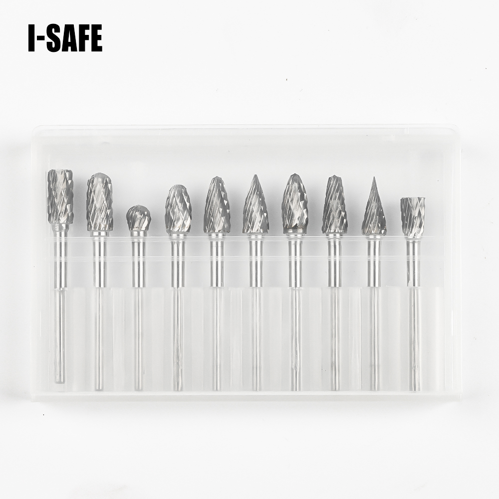 10pcs/set Carbide Rotary Files Tungsten Steel Carbide Burs Kit