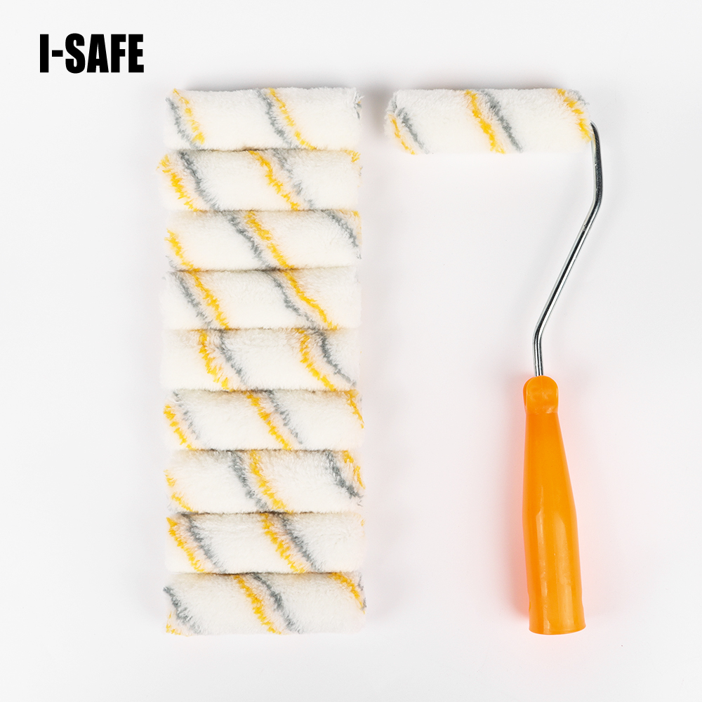 11 PIECE SET-PAINT ROLLER Double Yellow Line Microfiber Paint Roller for Wall