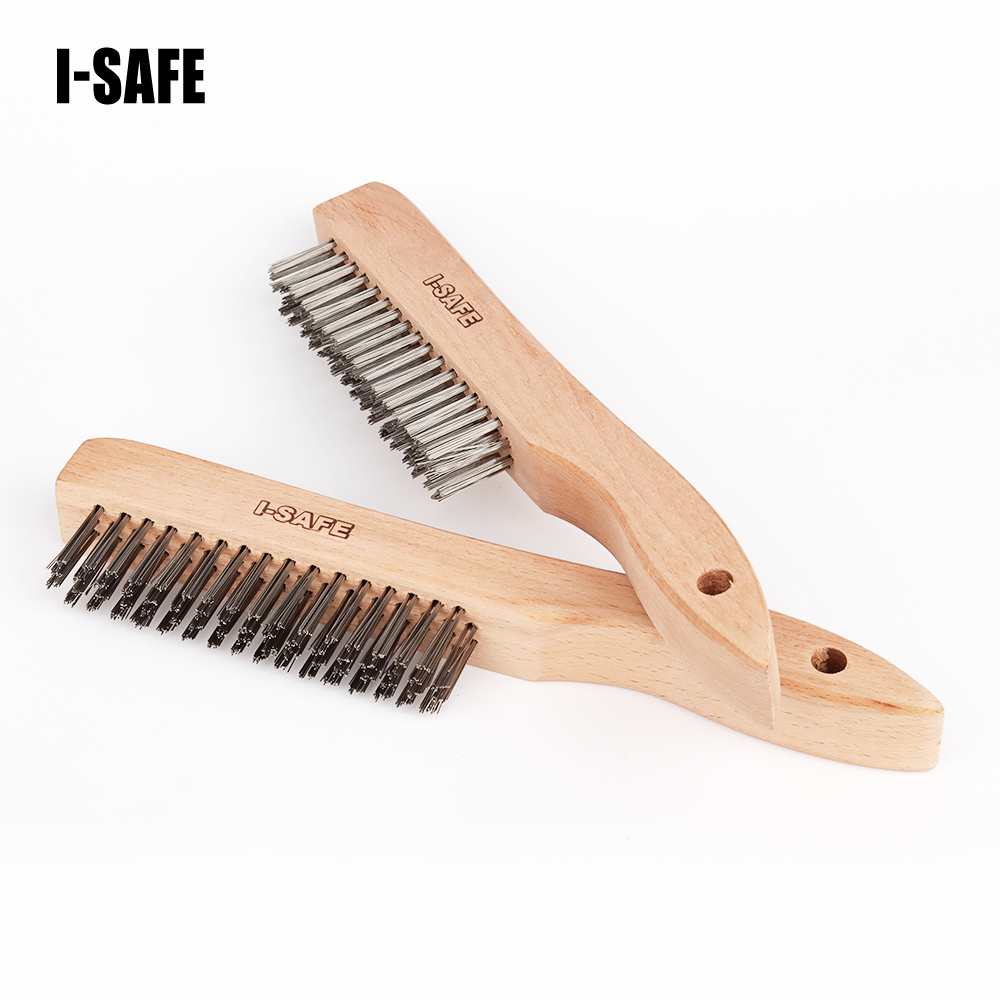 10-1/2 Inch Wooden Wire Polishing Brush for Stainless