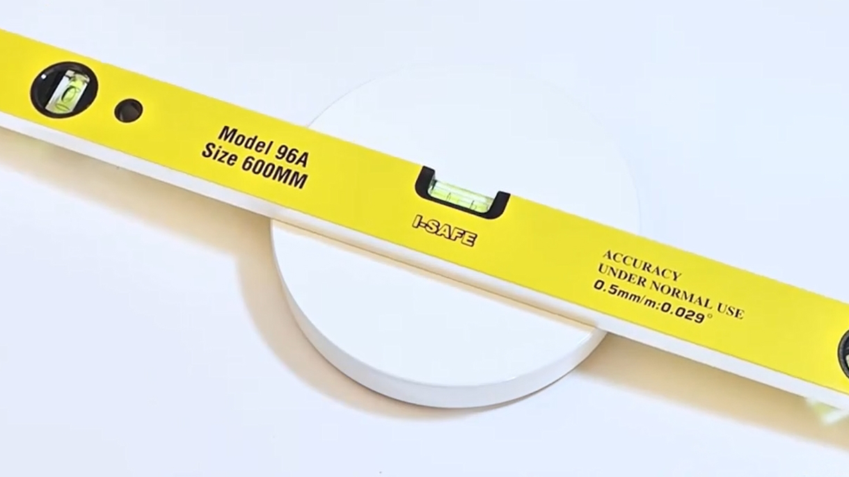 Yellow Aluminum Spirit Level 60 cm Durable 3 Bubbles Level